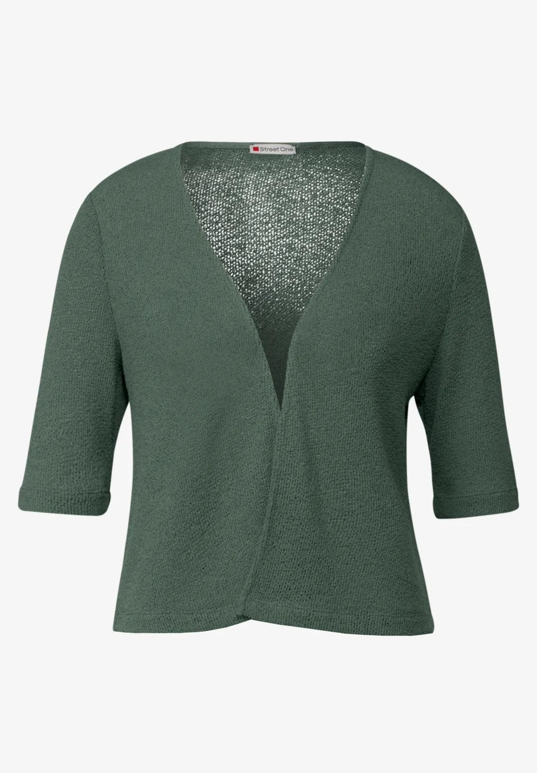 Kofta i stickad look, Garden green