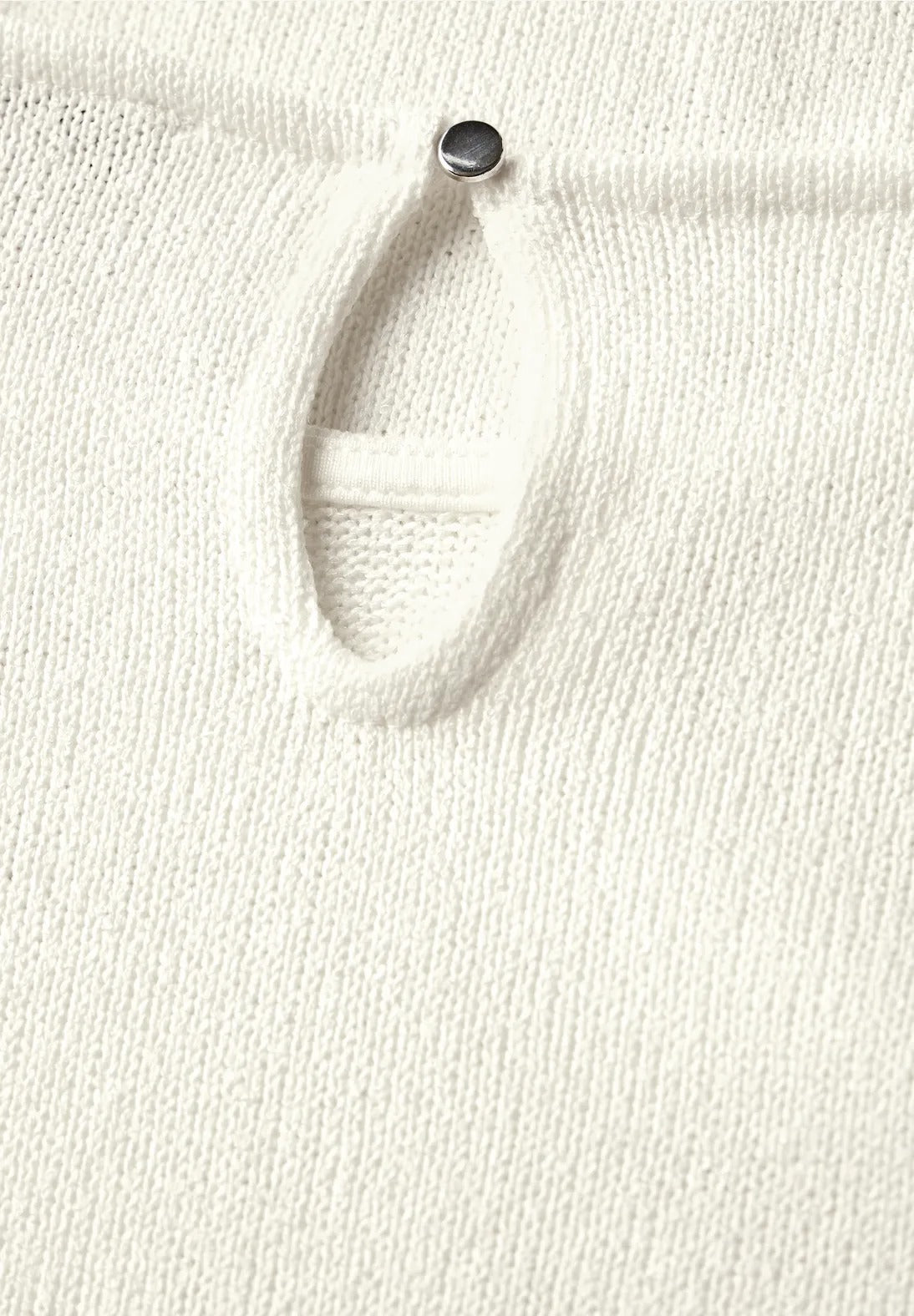 Tröja i stickad look, offwhite