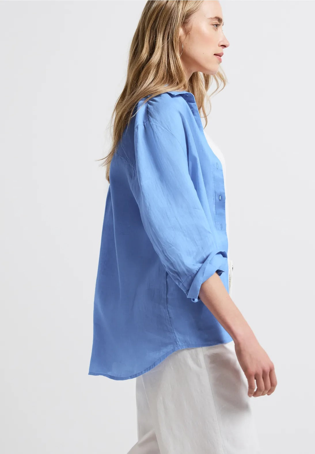 Linneskjorta, serenity blue