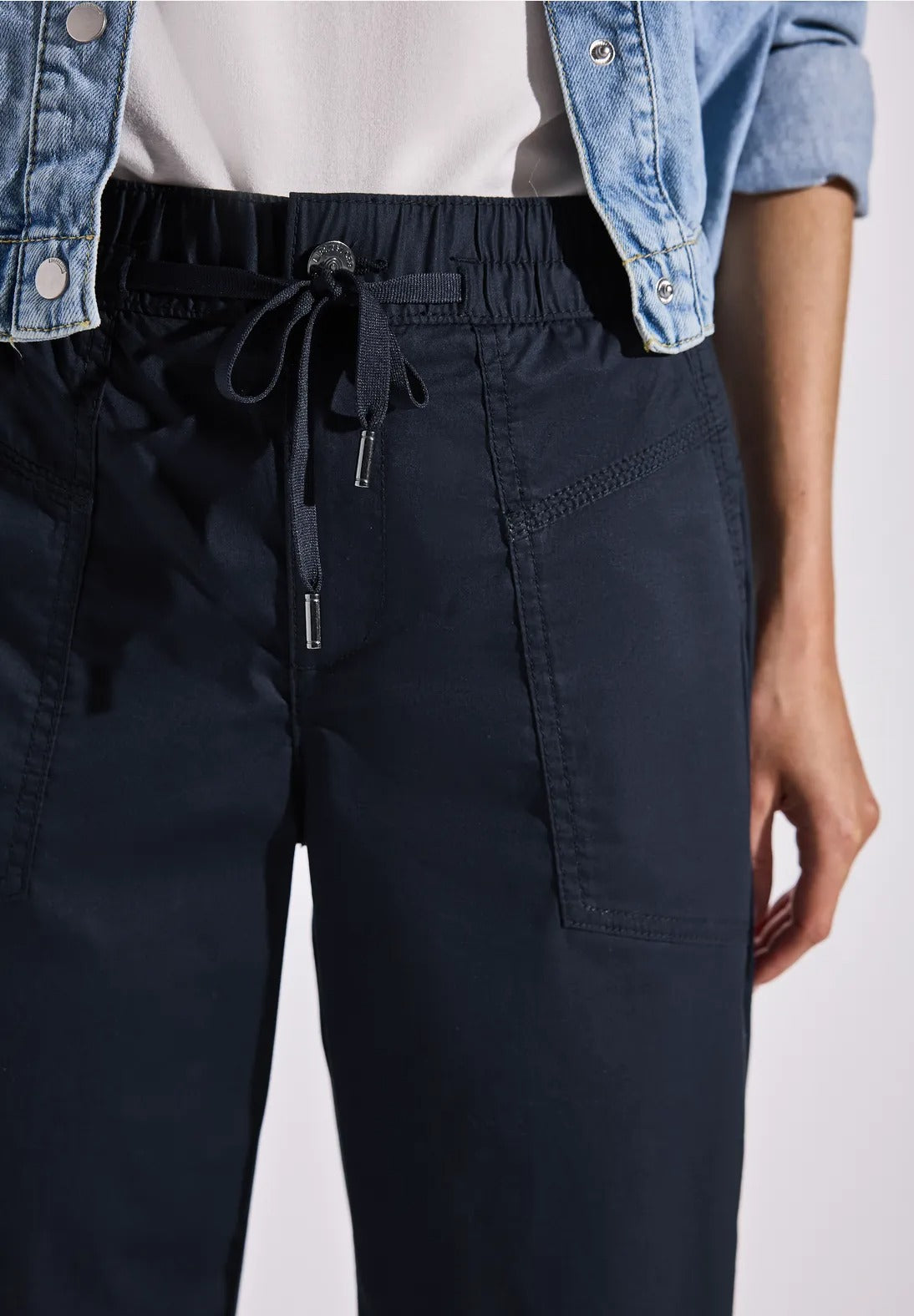 Cargobyxor i Bonny stil, bomull, deep blue