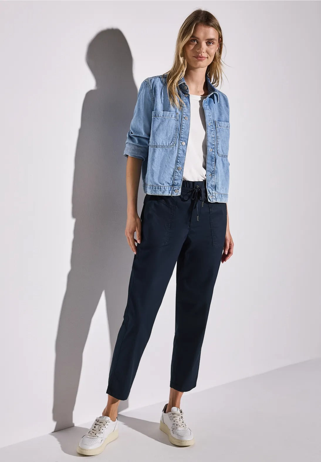 Cargobyxor i Bonny stil, bomull, deep blue