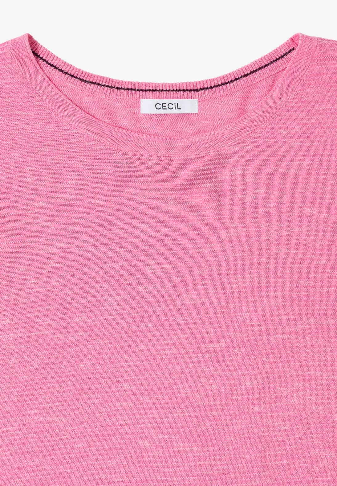 Strukturerad tröja, rosa melerad