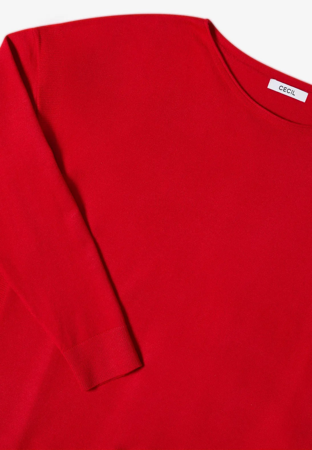 Tröja med strukturdetalj, fiery red