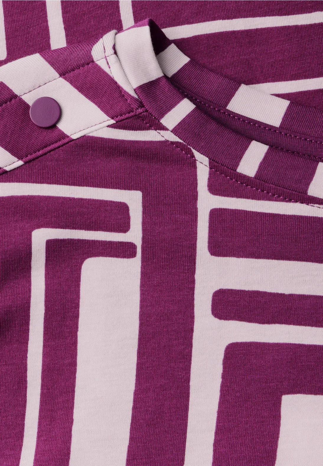 T-shirt med knappdetalj, pink