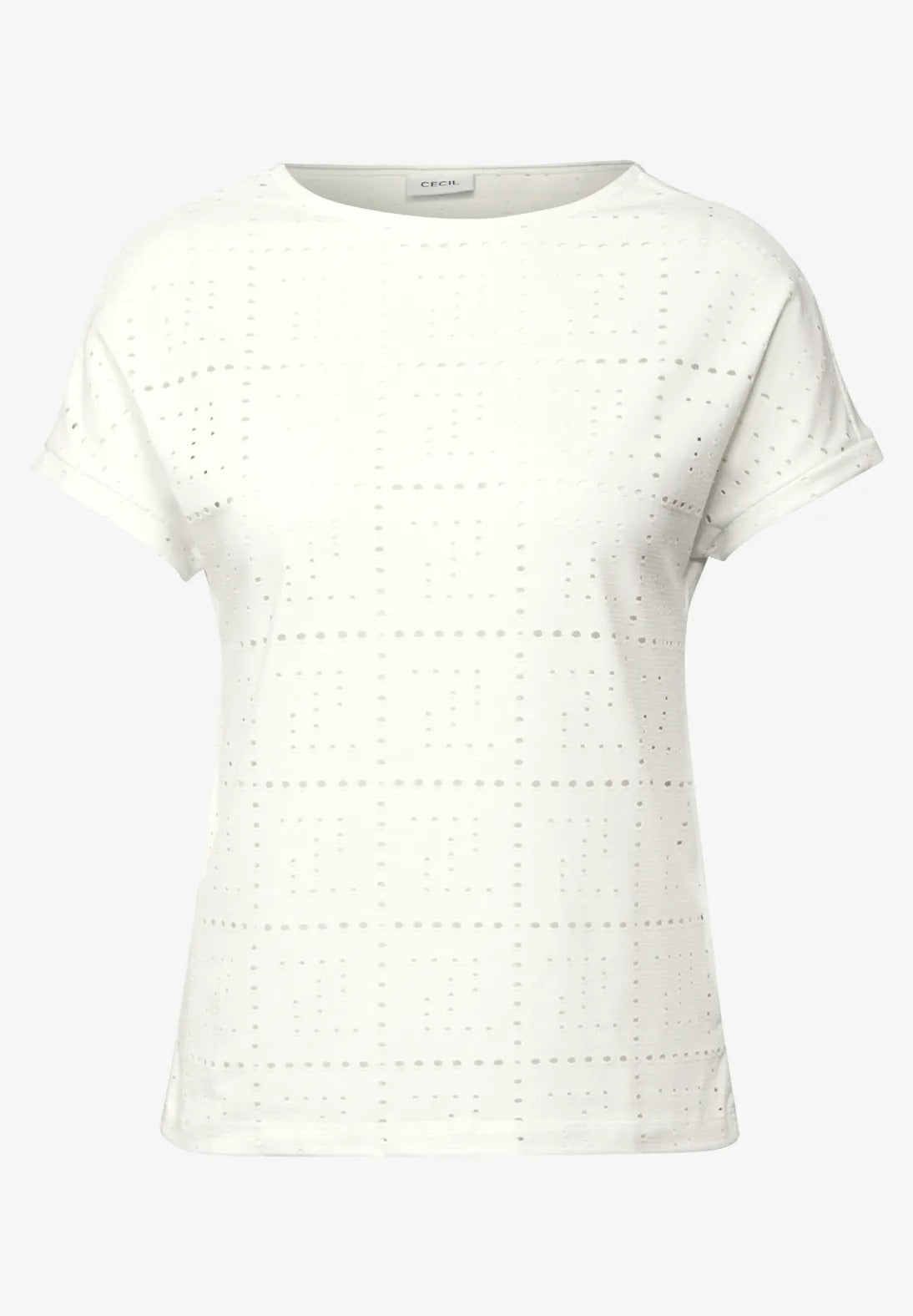 T-shirt med genombrutet mönster