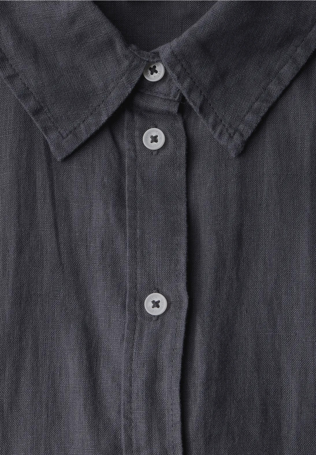 Kortärmad linneblus, 100% linne , Grey