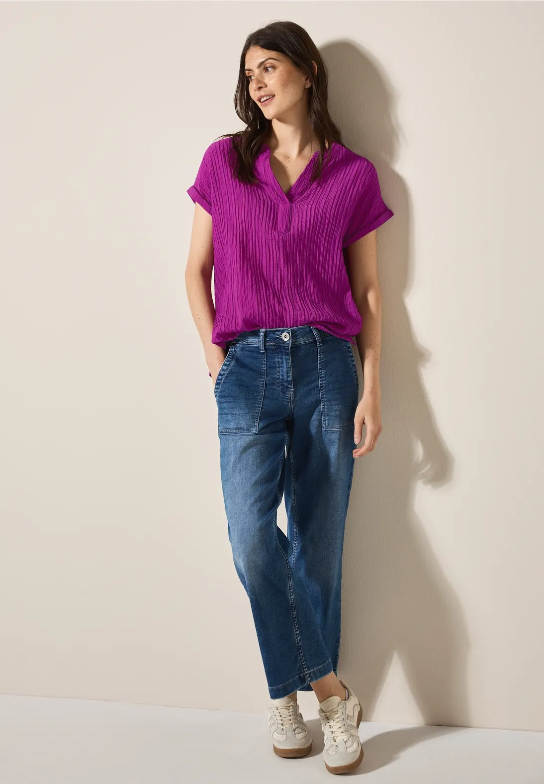 Blus i struktur , pink