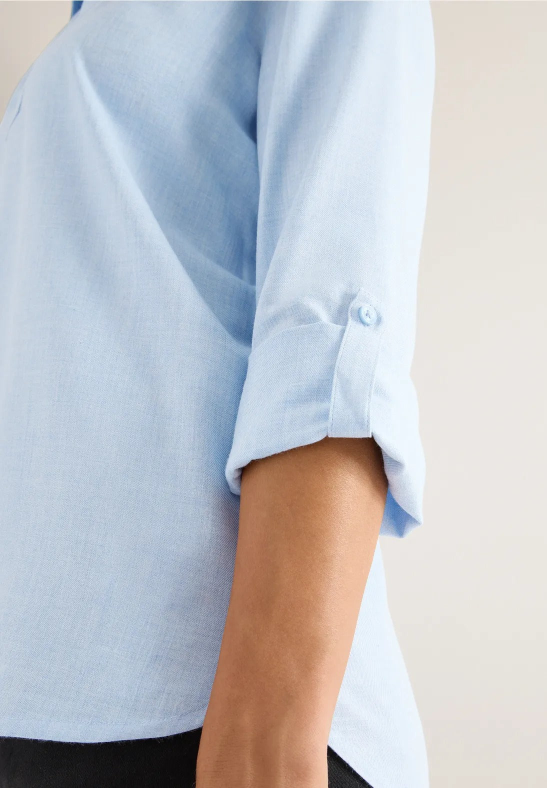 Melerad viskosblus, light sky blue