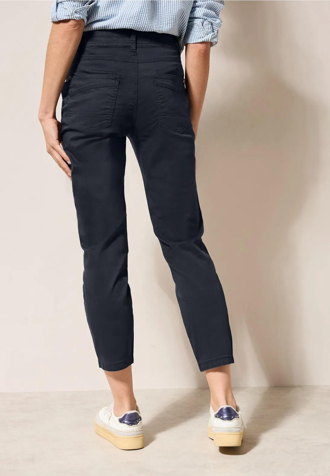 Bomullsbyxa Scarlett modell , casual , 26 längd, blå