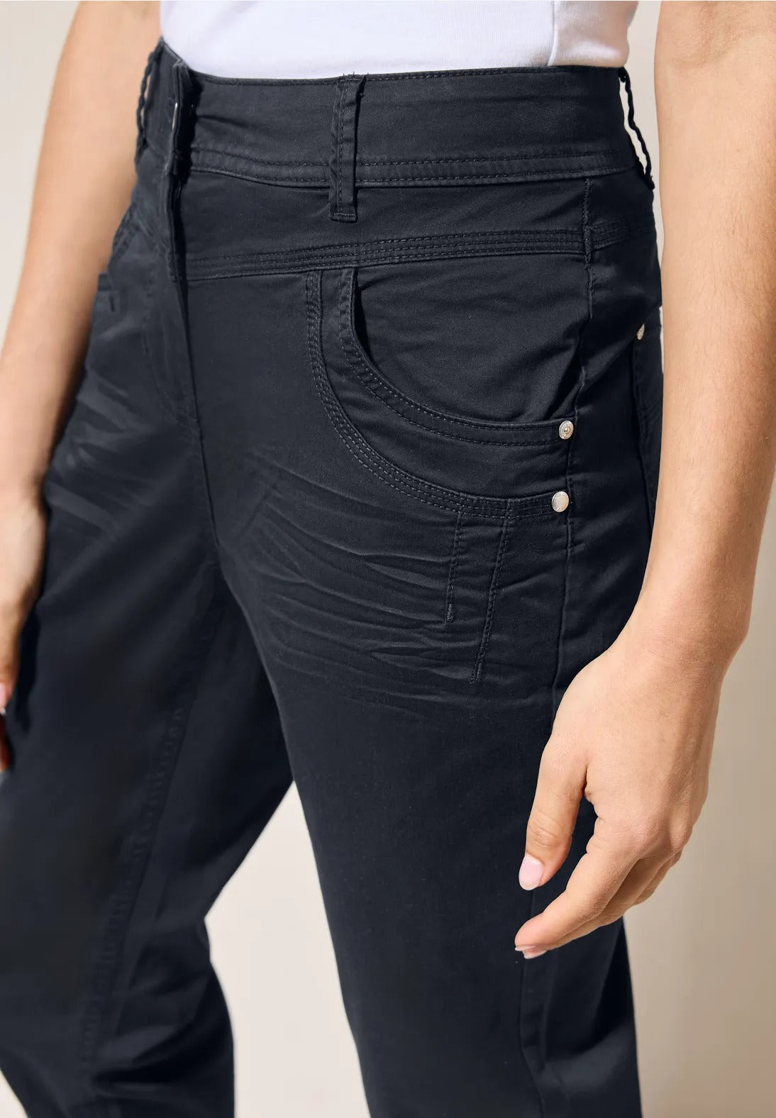 Bomullsbyxa Scarlett modell , casual , 26 längd, blå
