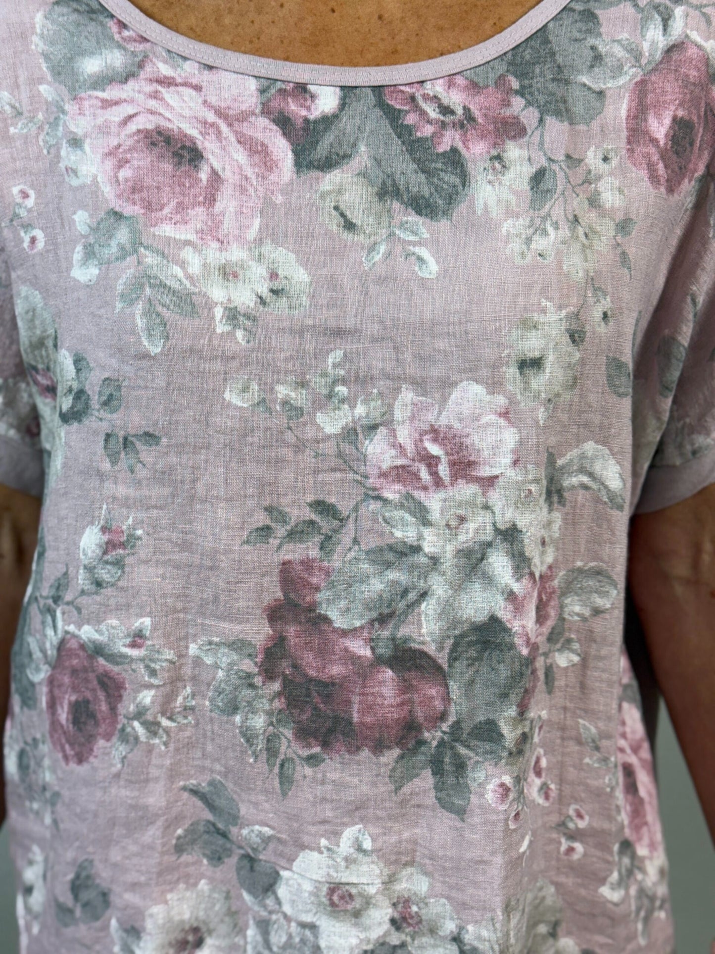 Blommig topp Edit från Mixbyheart Linne/bomull, rosa