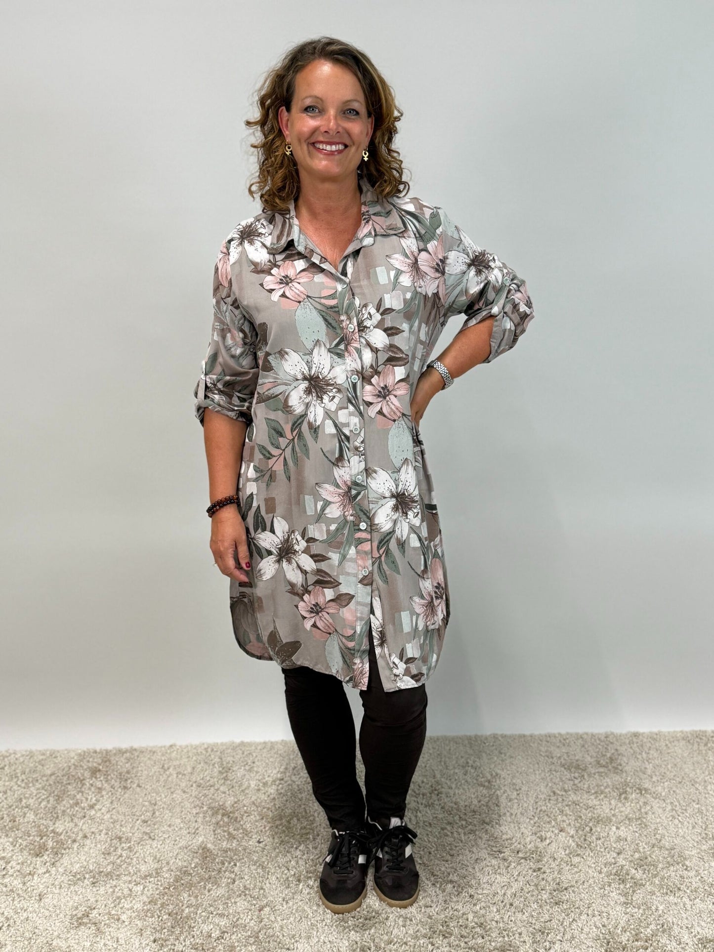 Långskjorta Nicolina, taupe