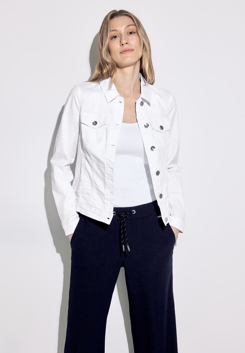 Jeansjacka, vit