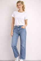 Raka jeans med glitterknapp- Caramelle fashion