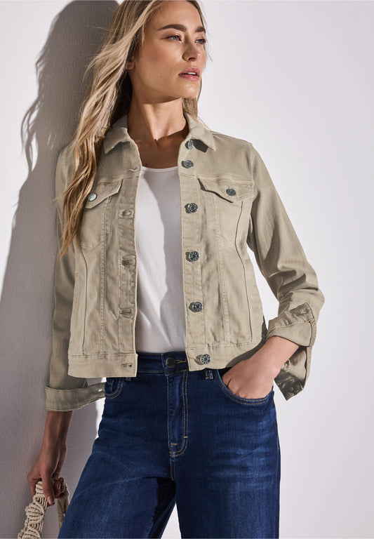Jeansjacka beige
