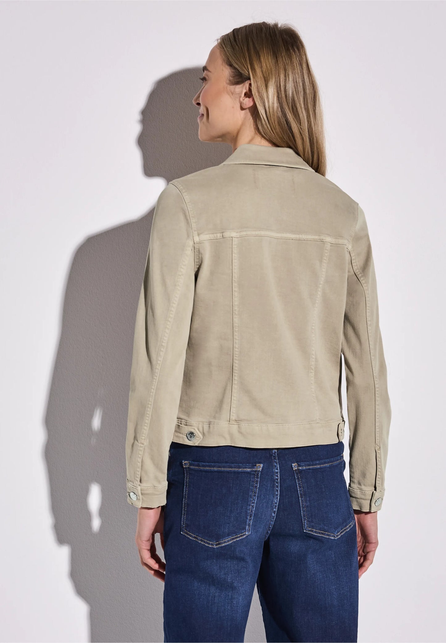 Jeansjacka beige