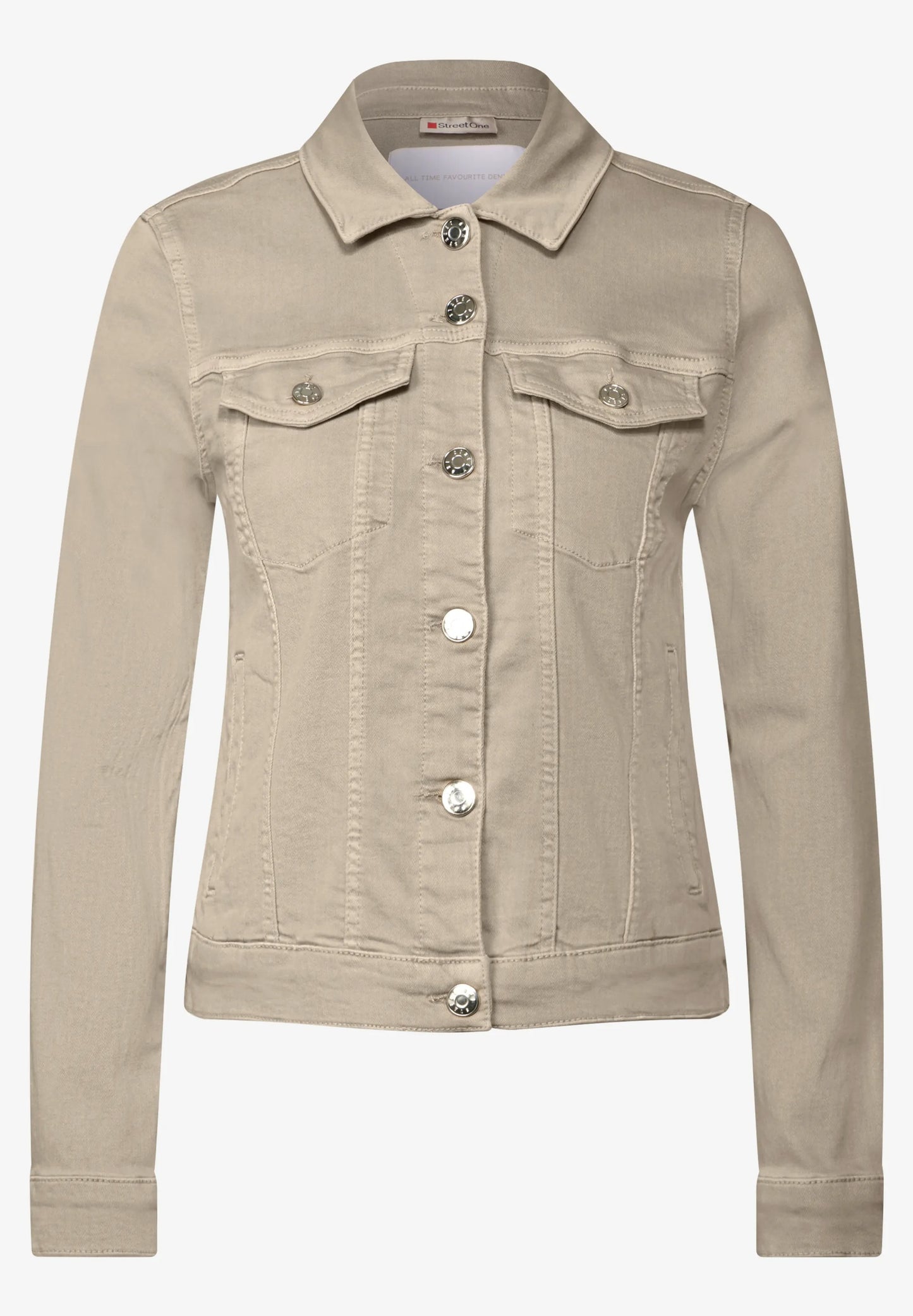 Jeansjacka beige