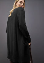 Öppen mysig kofta från Street One, svart