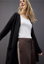 Öppen mysig kofta från Street One, svart