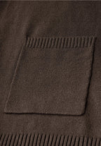 Öppen mysig kofta från Street One brun