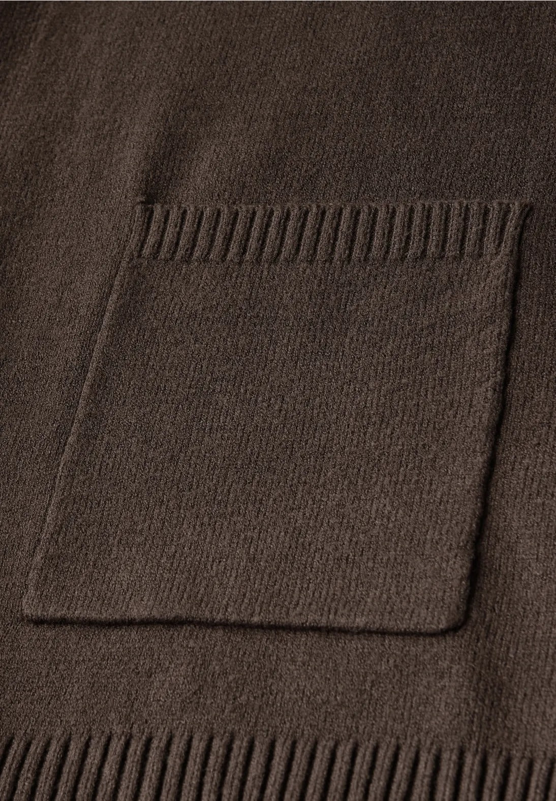 Öppen mysig kofta från Street One brun