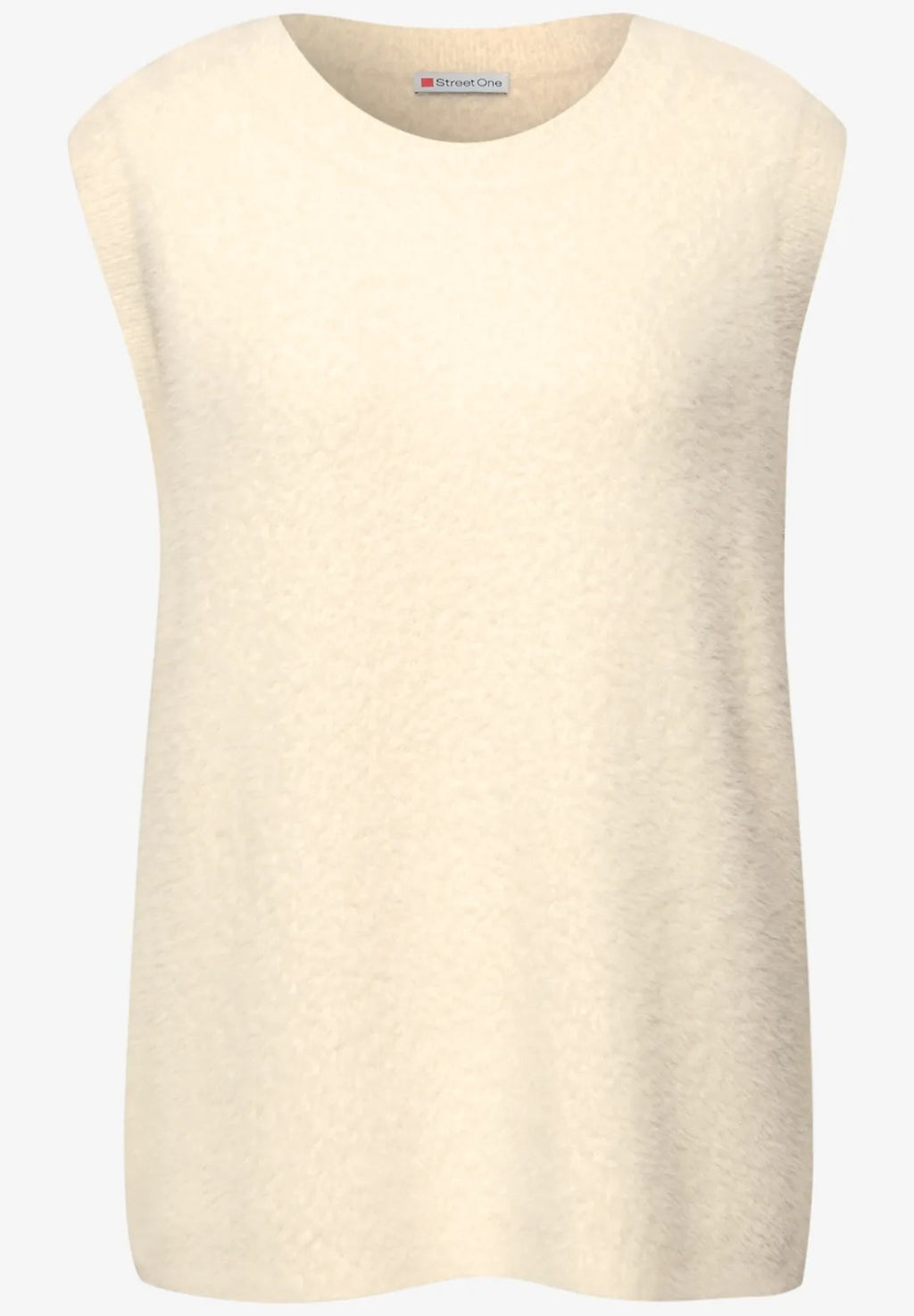 Fjädergarn väst från Street One, cremevit