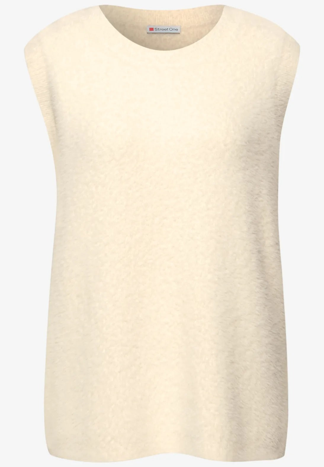Fjädergarn väst från Street One, cremevit
