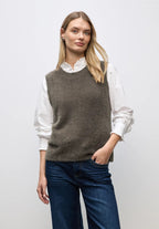 Fjädergarn väst från Street One, brun