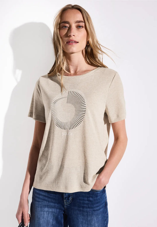 T-shirt med folietryck