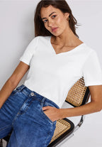 Bastopp med hjärtformad ringning från Street One, vit