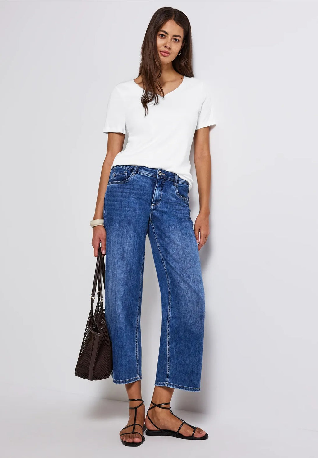 Bastopp med hjärtformad ringning från Street One, vit