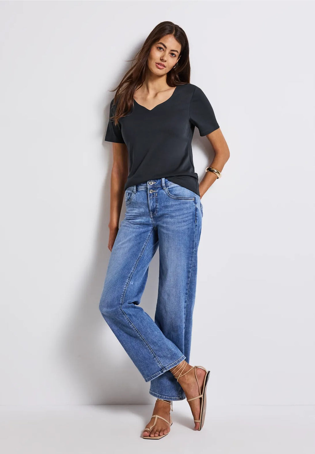 Bastopp med hjärtformad ringning från Street One, blå