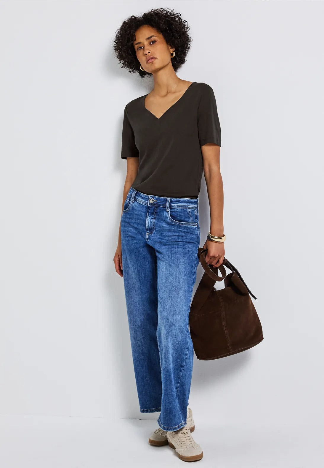 Bastopp med hjärtformad ringning från Street One, brun