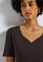 Bastopp med hjärtformad ringning från Street One, brun