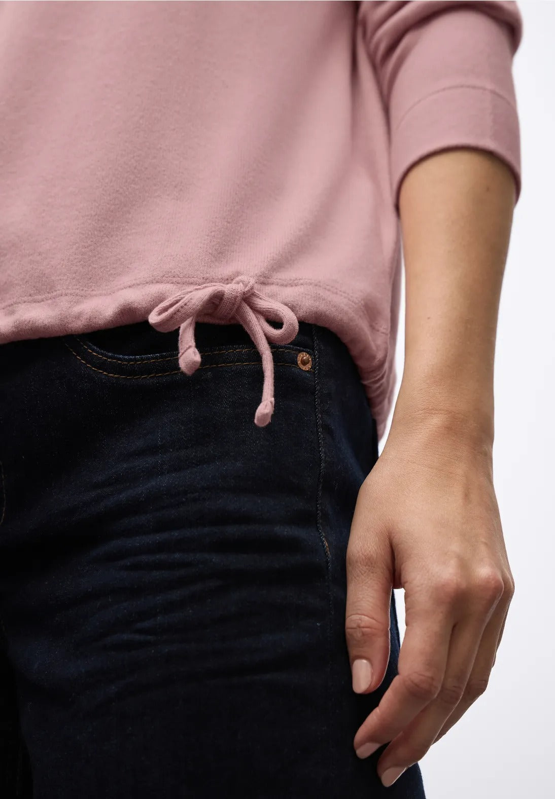 Mjuk polotröja, puderrosa