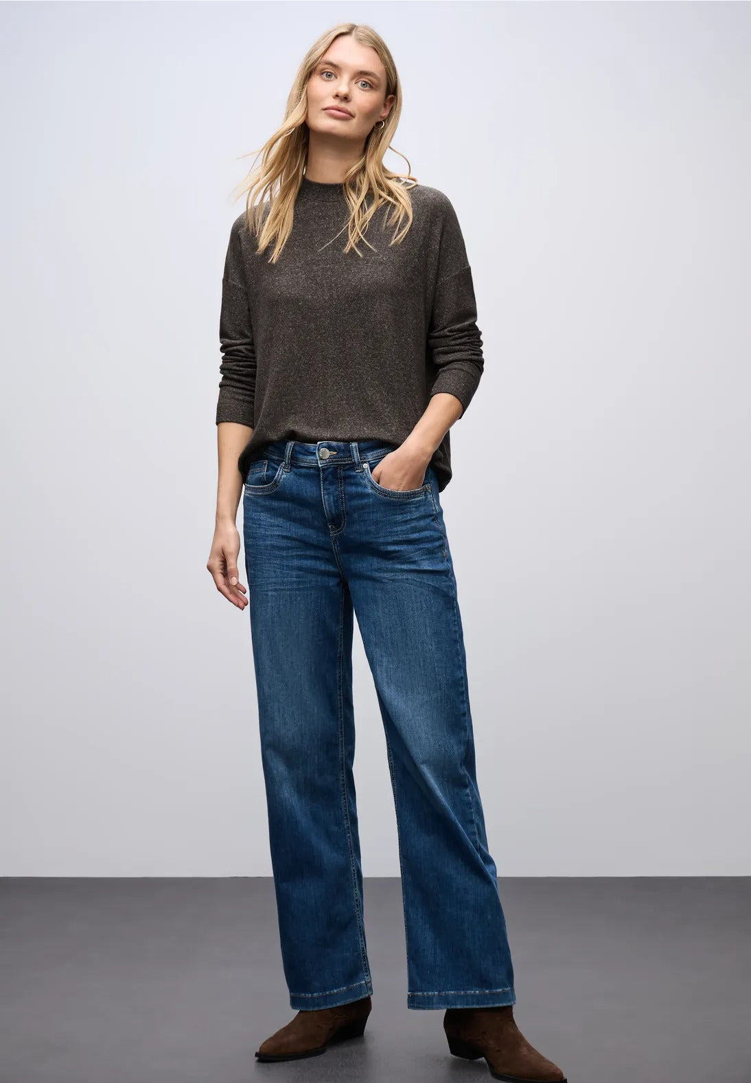 Mjuk polotröja, brun