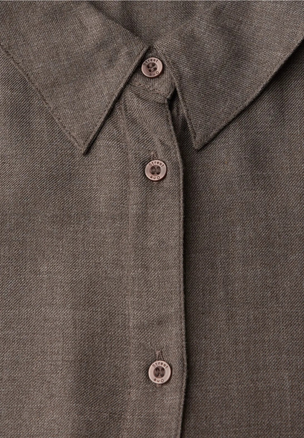 Enfärgad viskosblus från Street One , taupe melange