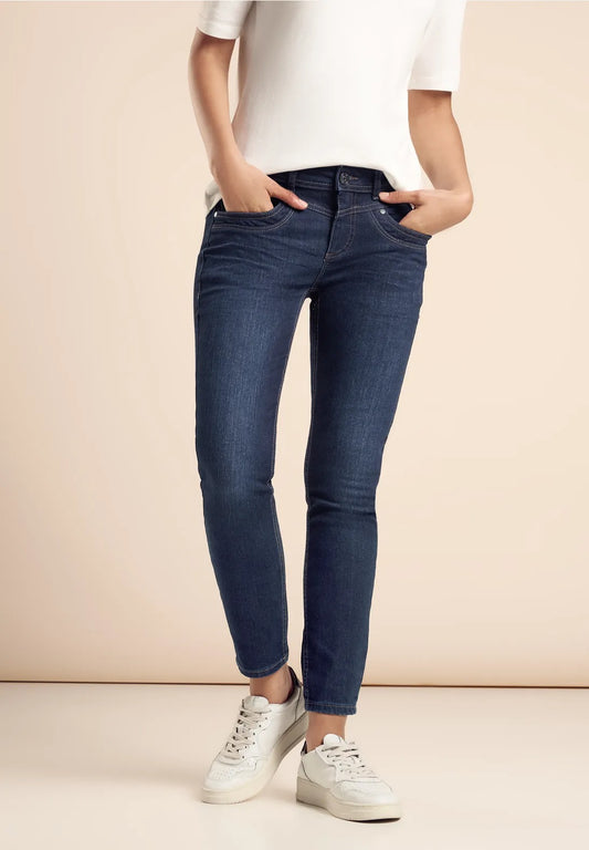 Jeans York Medium waist midja, dark blue