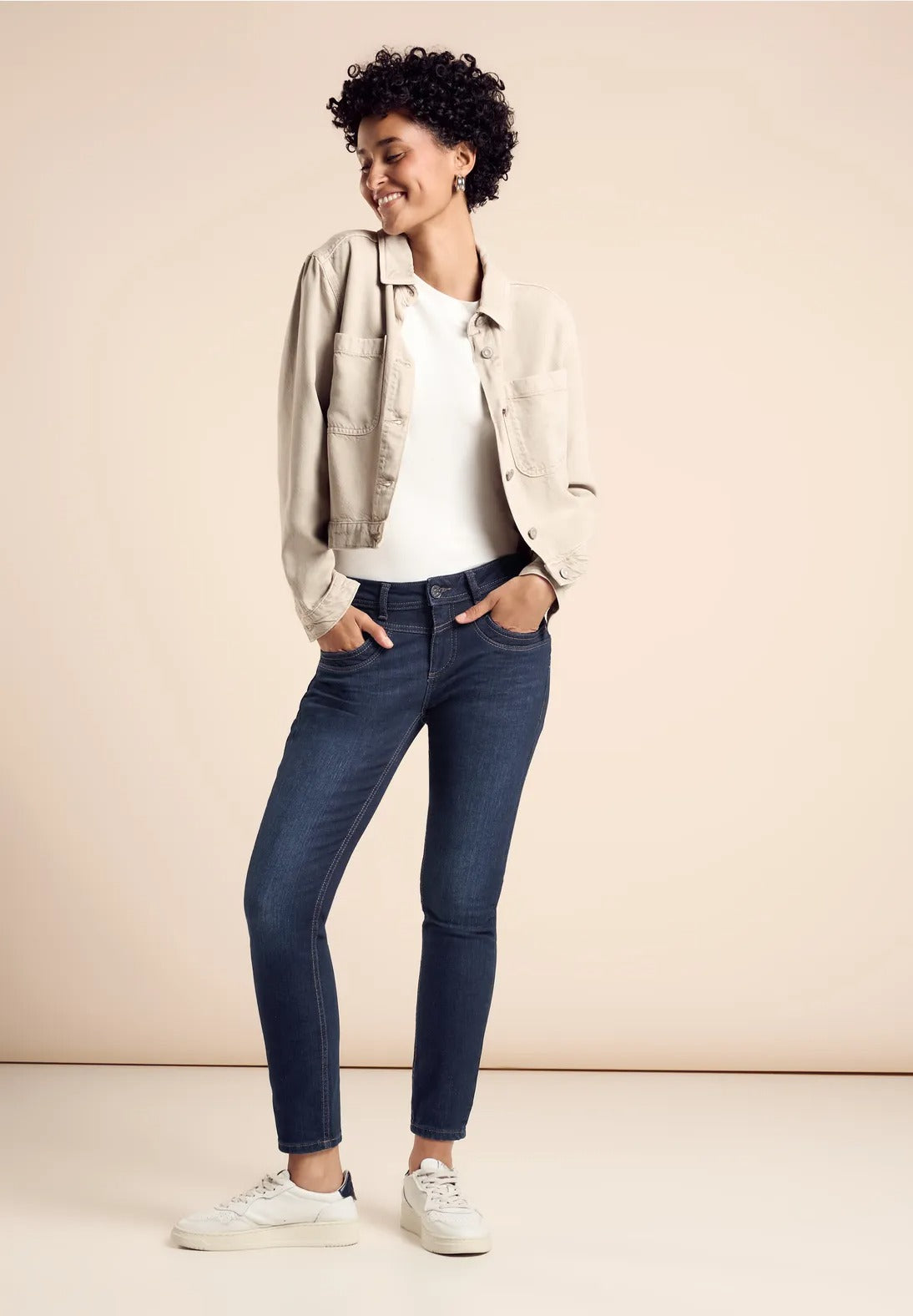 Jeans York Medium waist midja, dark blue