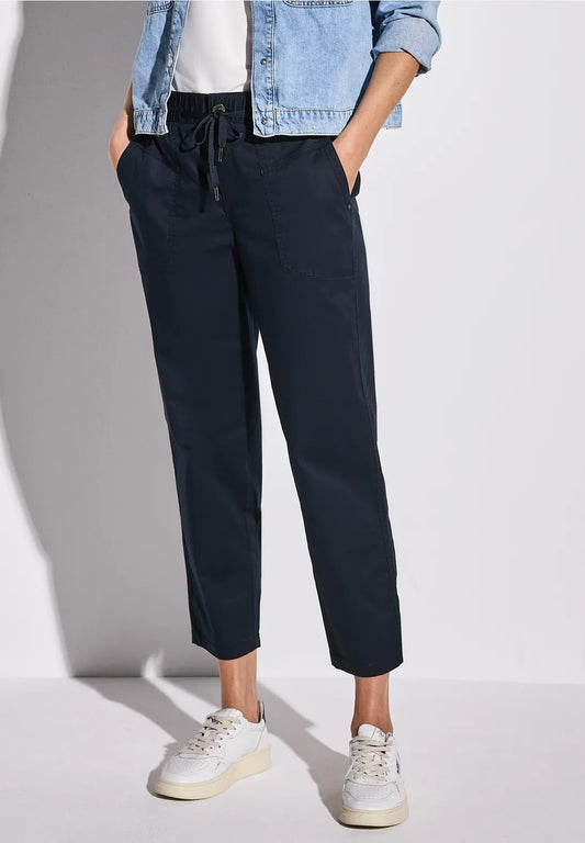 Cargobyxor i Bonny stil, bomull, deep blue