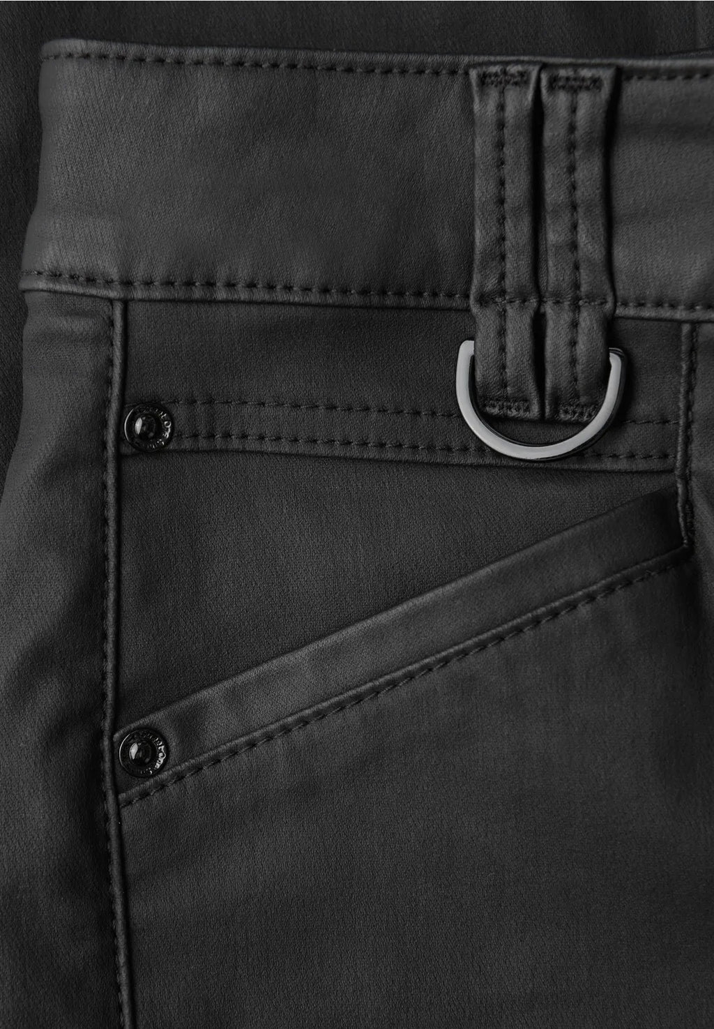 Coatad byxa modell York, medelhög midja , smala ben svarta