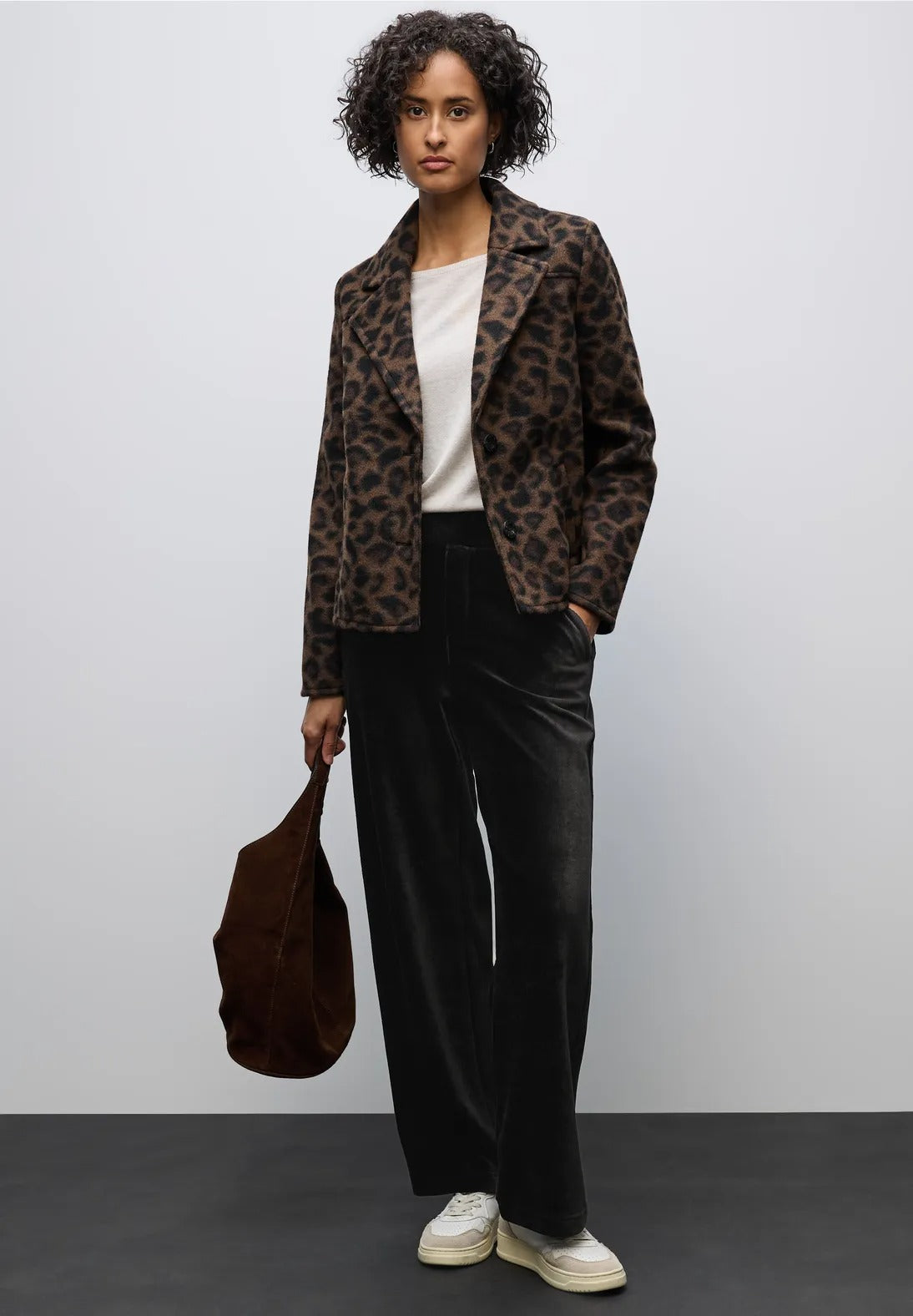 Manchesterbyxa från Street One, ledig, rak passform med hög midja