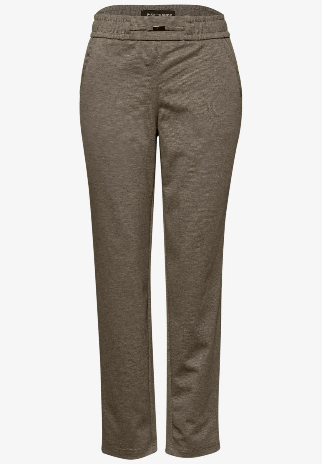 Dressad byxa i mjuk kvalité, modell Bony, loose fit, slim leg, mid waist