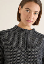 Klänning med tvåfärgad textur