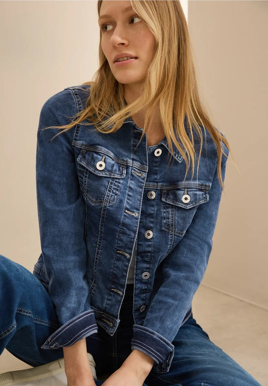 Jeansjacka, mid blue