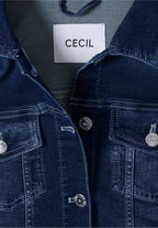 Jeansjacka med bröstfickor och knappar från Cecil, mellanblå