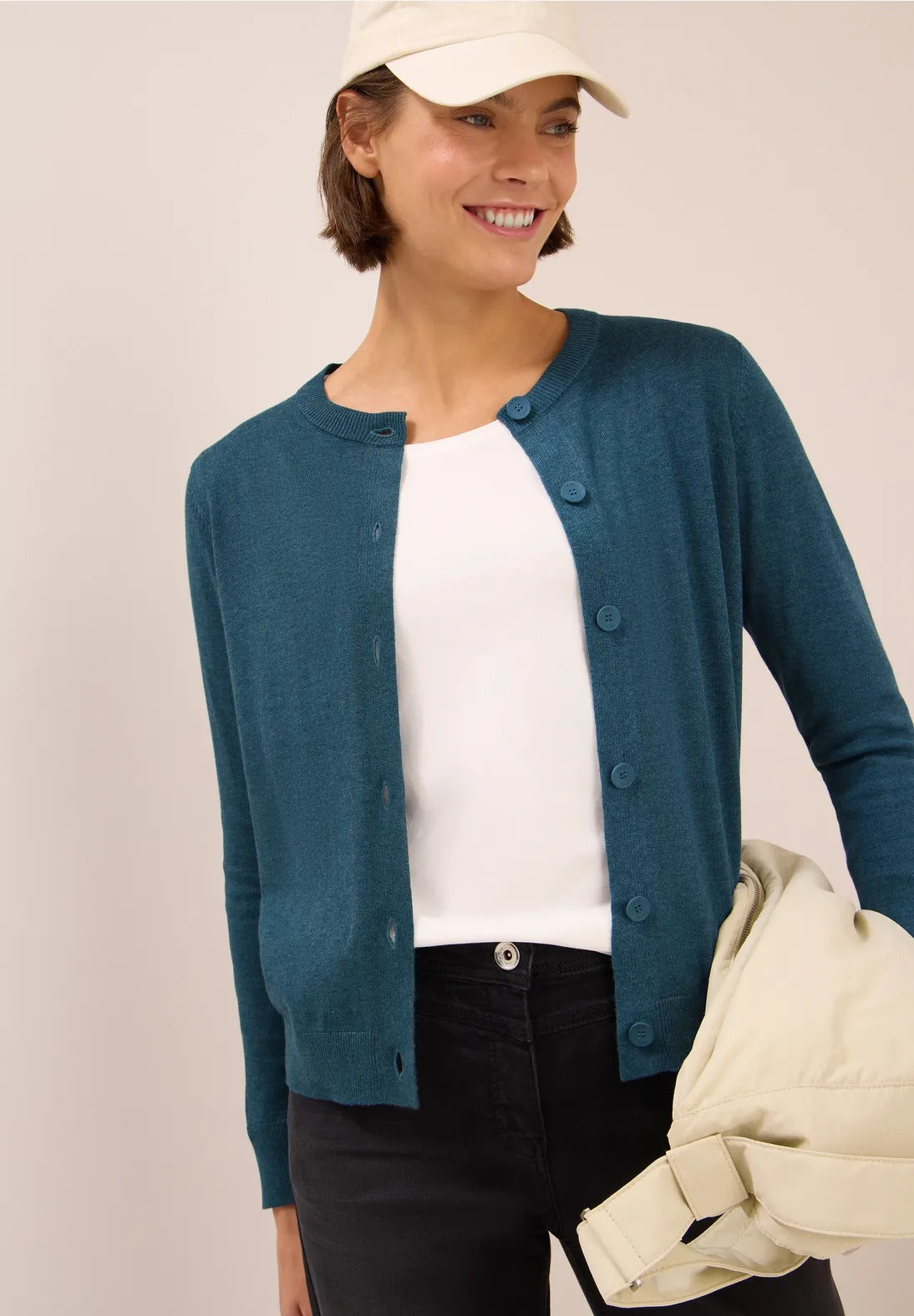 Kofta med knappslå, teal blue