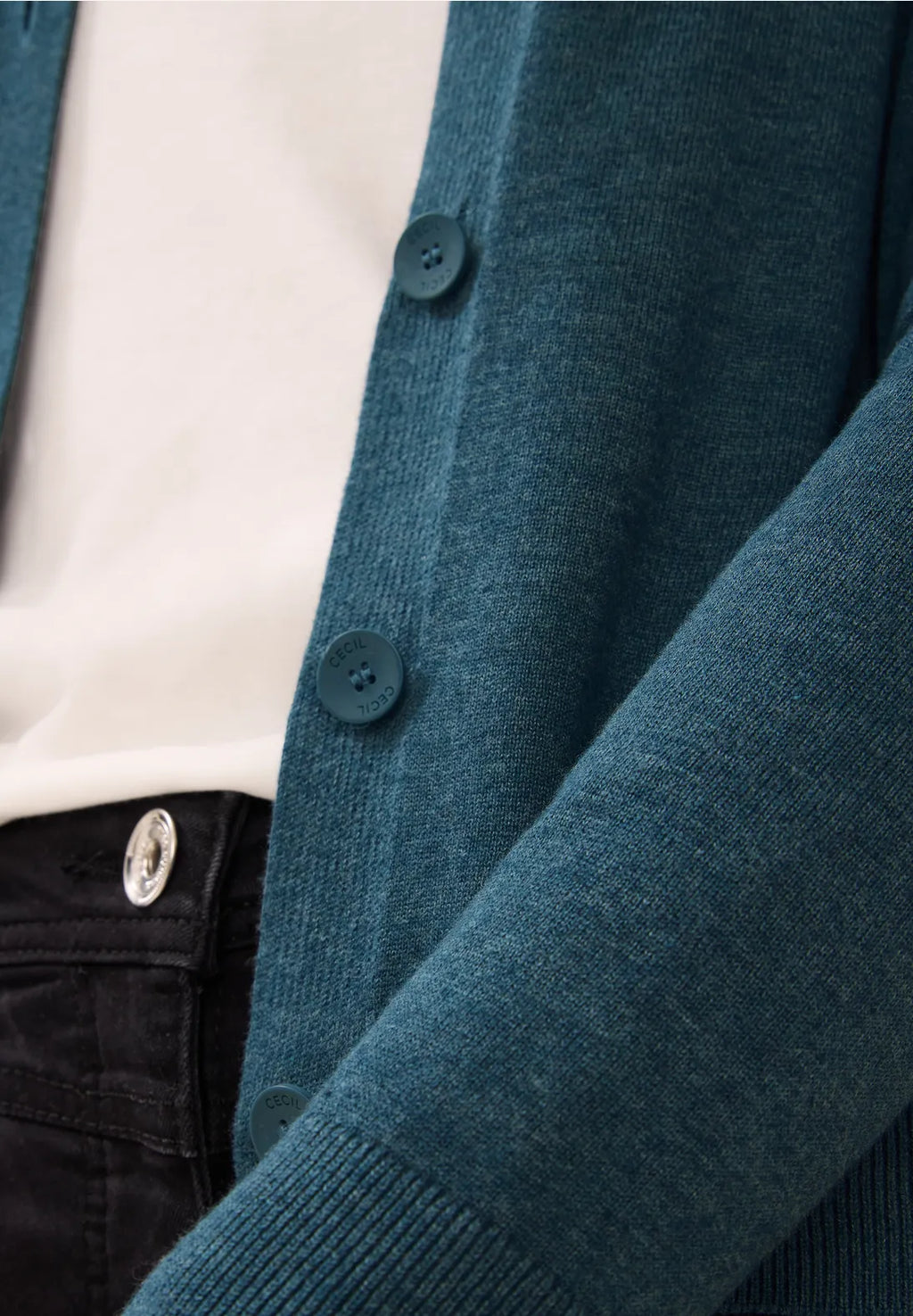 Kofta med knappslå, teal blue