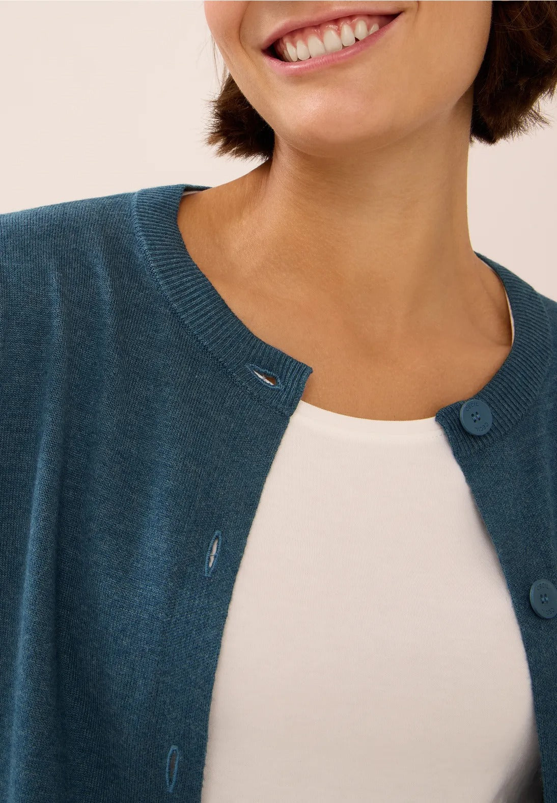 Kofta med knappslå, teal blue