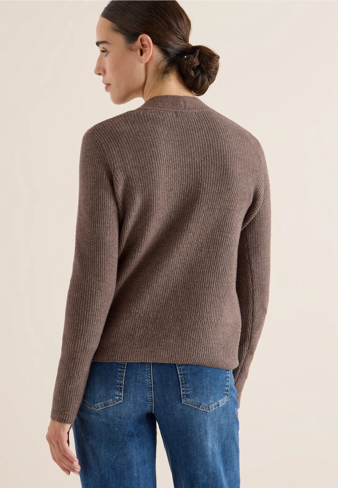 Kofta med strukturdetalj, taupe